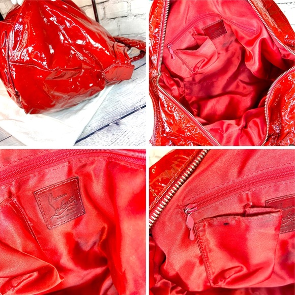 Christian Louboutin red patent leather shoulder bag - Picture 11 of 16